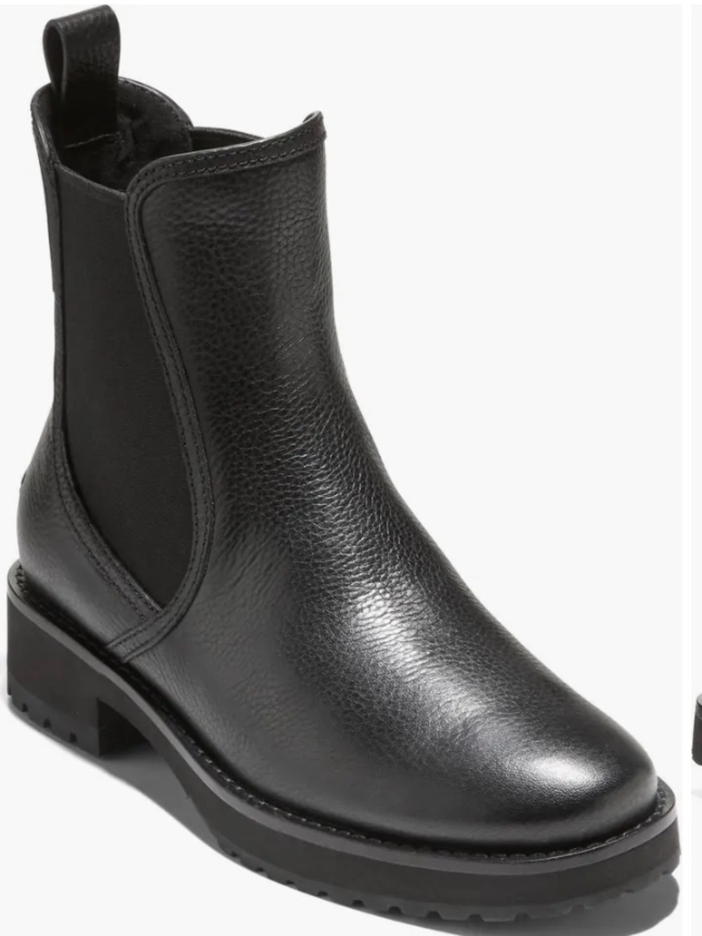 Cole Haan Lyndon Black Leather Chelsea Boot - Women Waterproof Size 9B